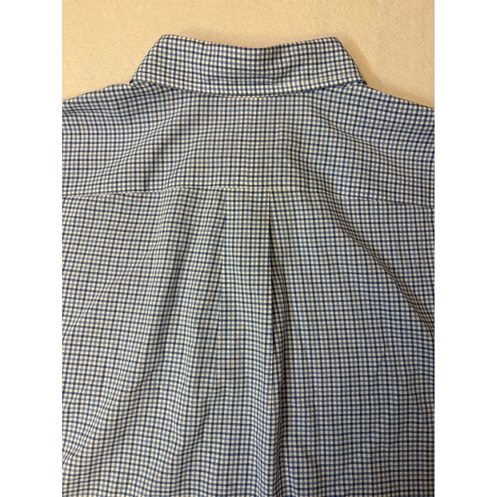 Polo Ralph Lauren Mens XL Blue Gingham Check Button Down Shirt Long Sleeve Pony - Picture 8 of 11